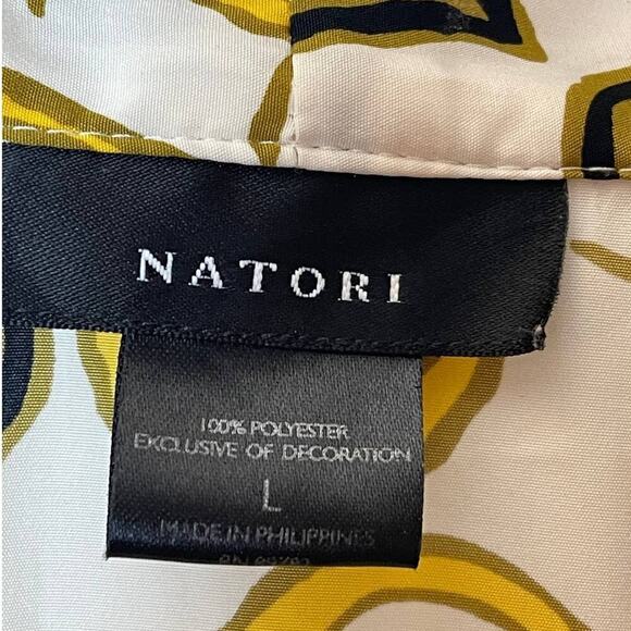 Natori Ivory Multicolor Beaded Trim Long Sleeve Robe Women's Size L - Picture 4 of 5